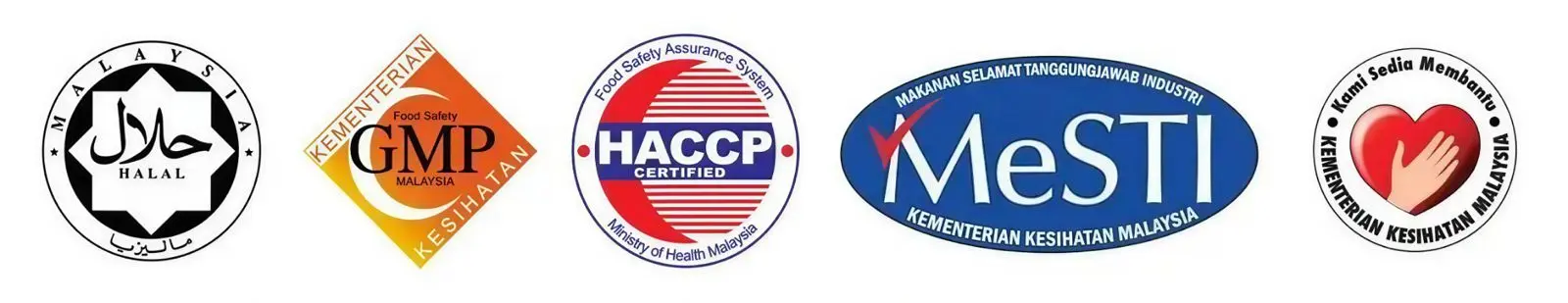 Sijil Halal, GMP, HACCP, MeSTI dan KKM