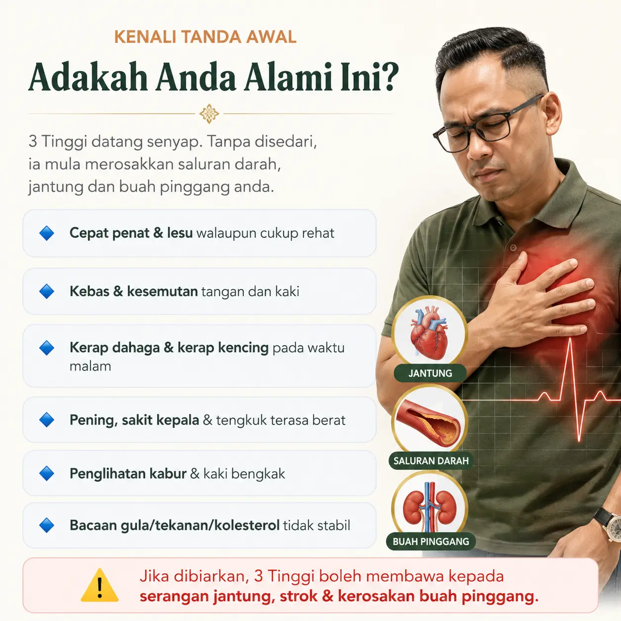 Tanda 3 Tinggi